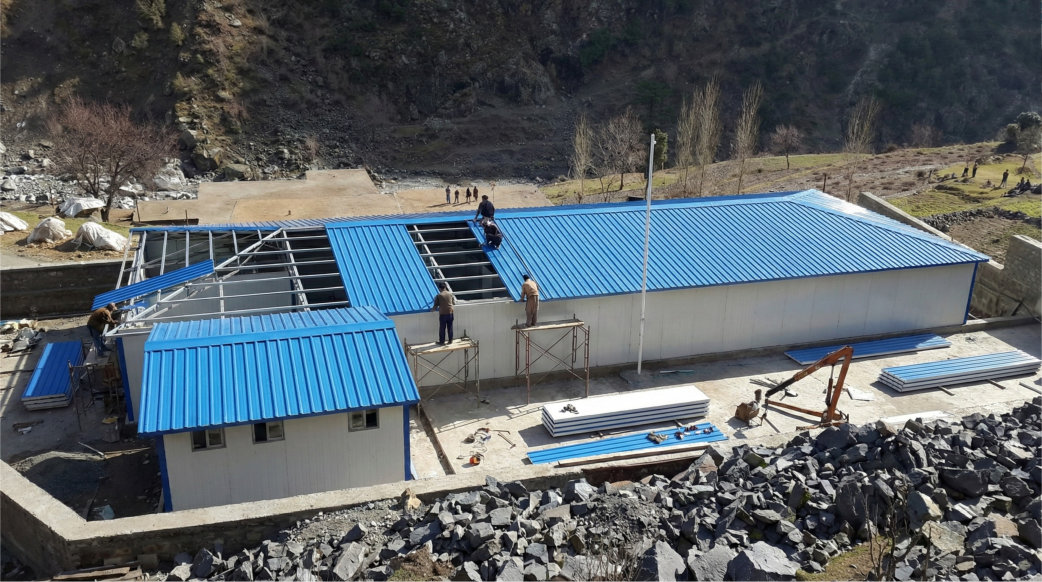 modular homes at mountains with sandwich panels